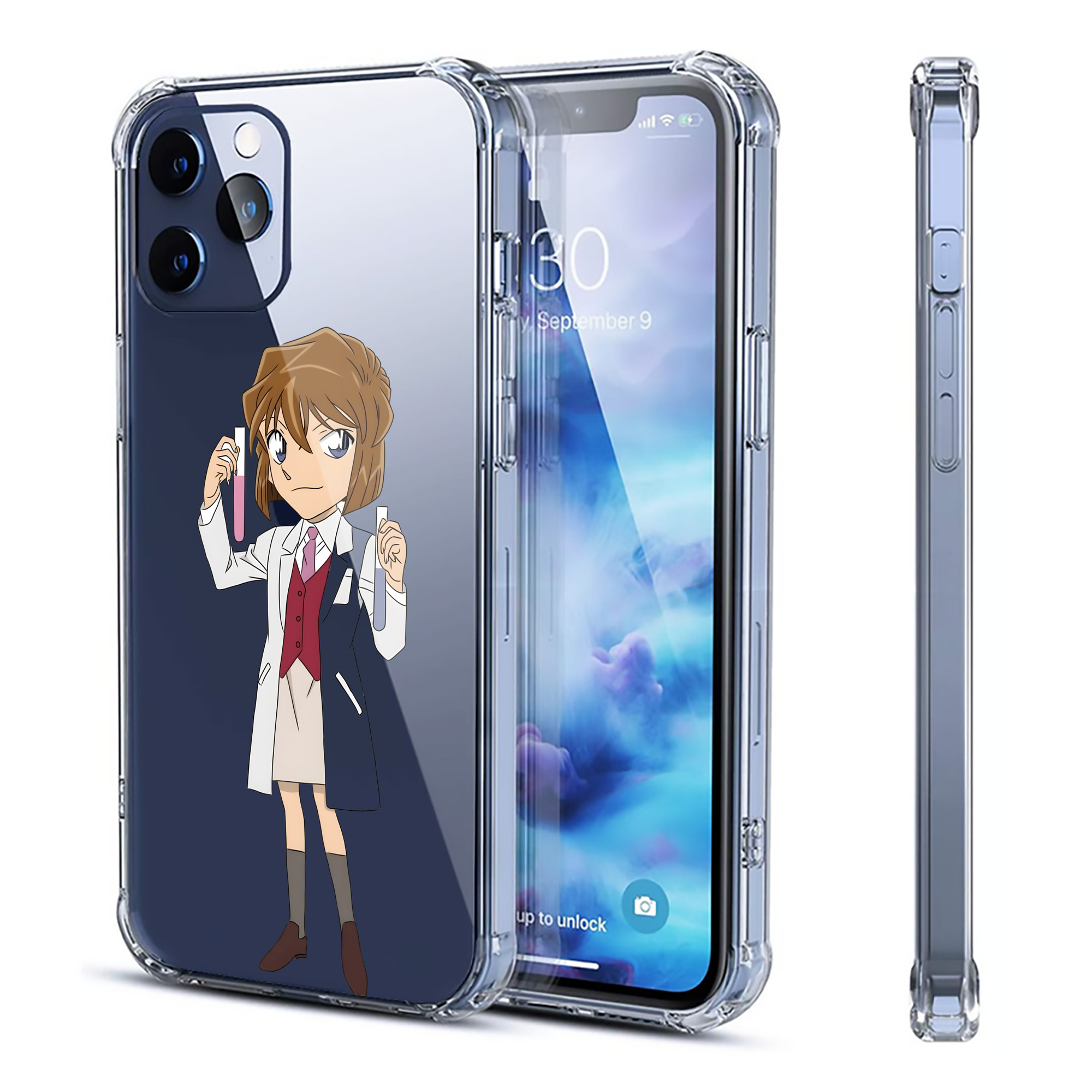 （画像用） 名探偵コナン 灰原 哀 はいばら あい Detective Conan Anita Hailey、Vi Graythorn Haibara Ai 【iPhone 12シリーズ対応】透明スマホケース（クリアソフトケース）
